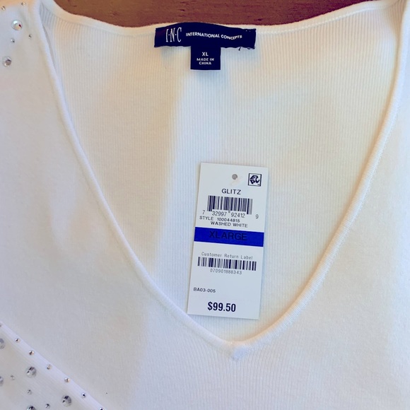 International Concepts Sweater by Macy.  NWT.  Off white. - Picture 1 of 3